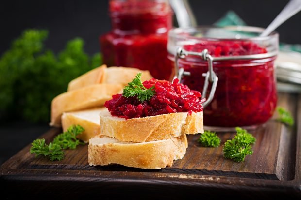 Beetroot salad for the winter in banks without sterilization