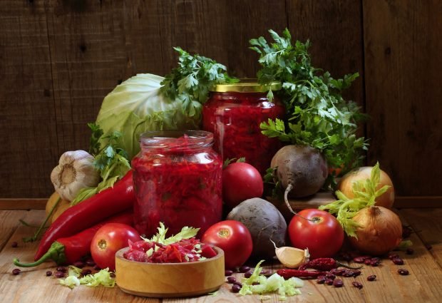 Borshchtoval gas station with beets for the winter