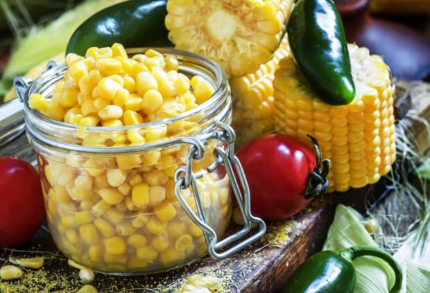 Canned corn for the winter