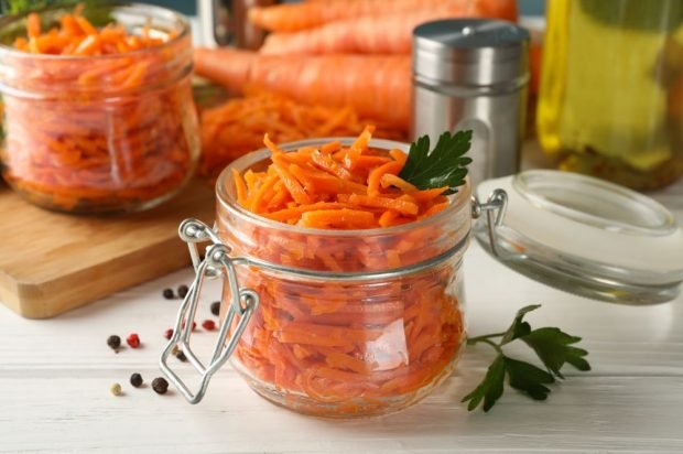 Carrots in Korean without onions and vinegar