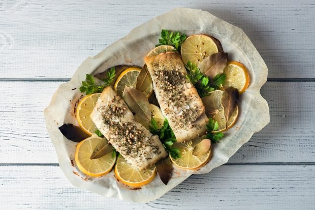 Cod with lemon in the oven