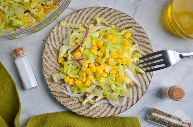 Corn salad and Beijing cabbage