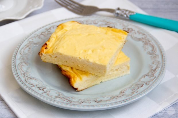 Fast cottage cheese casserole