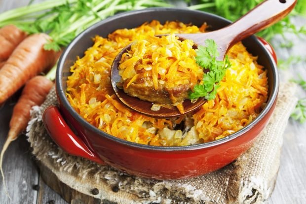 Fish with vegetables in pots