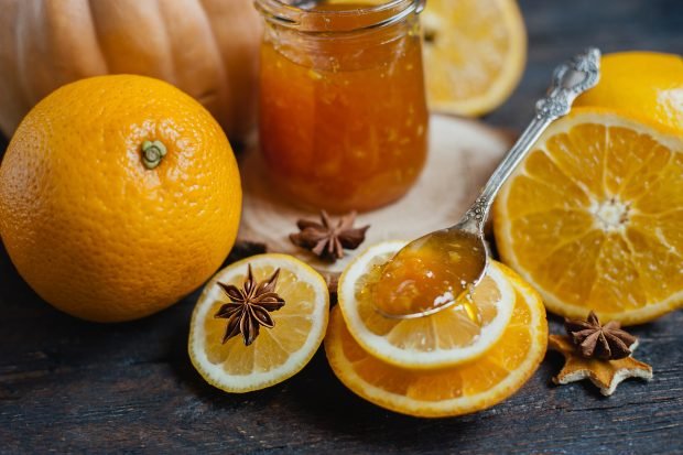 Jam from pumpkin with orange and lemon