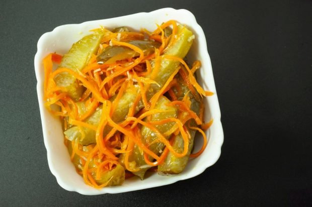 Korean carrots with pickled cucumbers