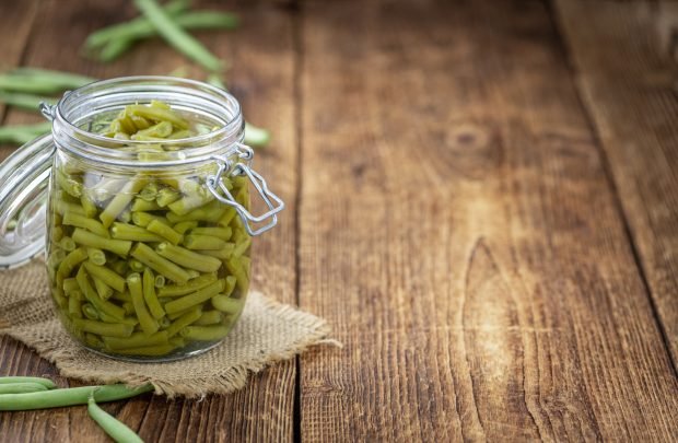 Pickled asparagus beans for the winter