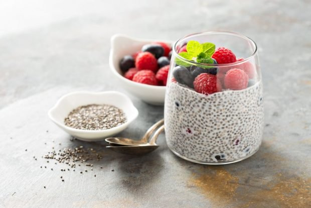 Pudding with chia seeds