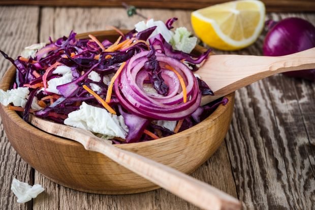 Purple salad with Beijing cabbage