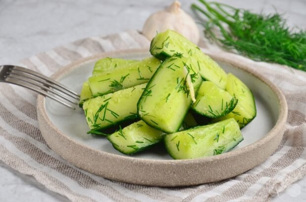 Small -salted cucumbers in a package