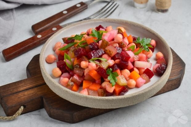 Vinaigrette with chickpeas 